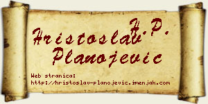 Hristoslav Planojević vizit kartica